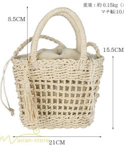 女性用バッグ | トートバッグ レディース 軽量 カゴバッグ 2022 かごバッグ トート 夏 おしゃれ サマーバッグ 女性 手編み 軽い 50代 旅行 40代 30代 ストローバッグ