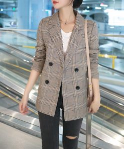 テーラードジャケット | グレンチェック ジャケット レディース秋
