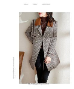 コート・ジャケット | アウター ジャケット テーラード シングル オフィス レディース 秋 20代30代40代50代 ラシャ テーラードジャケット グレンチェック ダブルブレスト