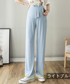 パンツ レギンス | 夏マタニティパンツ ワイドパンツ 涼感 ひんやり ウエストゴム 産前産後 妊婦 妊娠 無地 お腹包む 柔らか 夏パンツ 落ち感 マタニティ ママ ゆったり