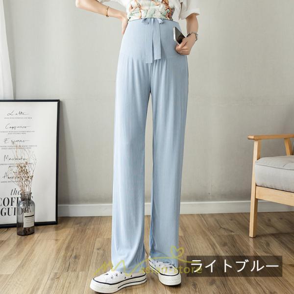 パンツ レギンス | 夏マタニティパンツ ワイドパンツ 涼感 ひんやり ウエストゴム 産前産後 妊婦 妊娠 無地 お腹包む 柔らか 夏パンツ 落ち感 マタニティ ママ ゆったり