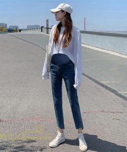 パンツ レギンス | ジーンズ マタニティパンツ レディース ジーンズ 着痩せ 春 秋 新作 妊婦服 産前 大きいサイズ 無地 上品 ９分丈 大人 ウエスト調整 マタニティウェア パンツ