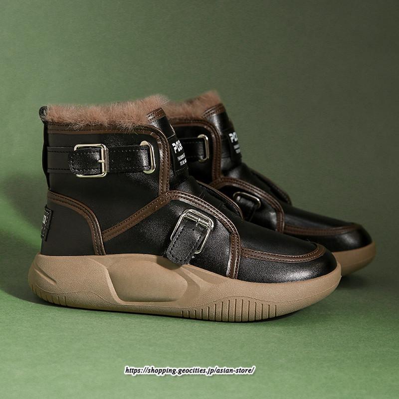 ブーツ | ムートンモカシン 冬靴 レディース 裏起毛 暖かい もこもこ 痛くない 人気 防寒 黒 白 冬 痛くない 歩きやすい 秋 おしゃれ