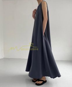 マキシ | ロングワンピース 夏ワンピース ノースリーブ タンクトップワンピース 30代40代 無地 フレアワンピース Aラインワンピース 50代60代 可愛い 大人