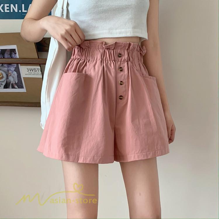 ショートパンツ | レディース サマーパンツ 夏コーデ 新作 おしゃれ ハイウエスト 無地 きれいめ 女性着 アウトドア ゆったり お出かけ パンツ ワイドパンツ 日常