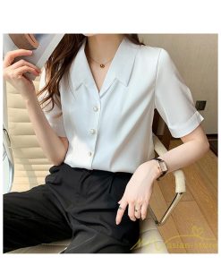 シャツ・ブラウス | ブラウス シャツ オフィス レディース 白 半袖 ビジネス カジュアル 通勤着 レディース 半袖 シャツ トップス 女性着 上品 きれいめ ブラウス エレガント