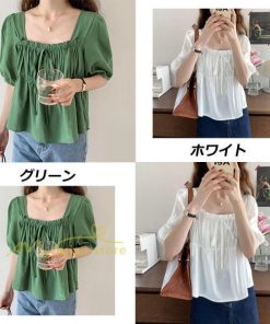 ｔシャツ・カットソー | 半袖 シャツ レディース ブラウス 夏 トップス ゆったり きれいめ 20代30代40代50代 可愛い エレガント 通勤通学 着回し 着痩せ カジュアル 上品 お出かけ 春物