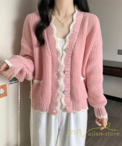 カーディガン | 2022秋冬ニットアウター レディース ニットニット セーター 長袖 羽織り フロントボタン 可愛い トップス 20代40代 通学通勤