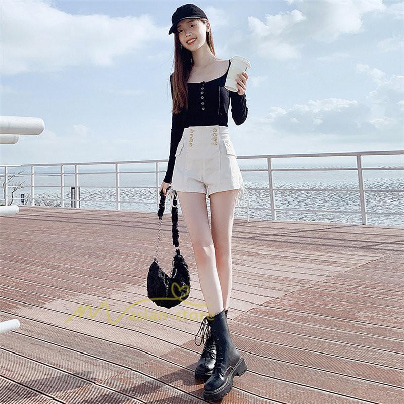 ショートパンツ | ゆったり Aライン デニム デニムパンツ ショートデニム ショーパン 短パン ショート丈 膝上 カジュアル 通勤通学 上品 20代30代40代 お出かけ