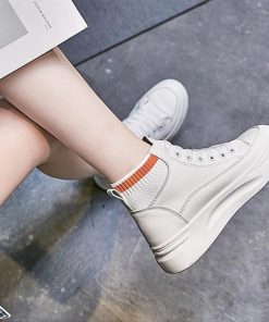 ショートブーツ | 厚底 シューズ スニーカー プラット 韓国風 おしゃれ ハイカット 靴スポーツ 履きやすい 疲れない レースアップ レディース