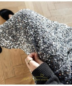 スカート | ロング マキシ フレアAライン ロングキラキラ 個性的 ハイウエスト スリット 着痩せ あったか 2022新作 体型カバー 冬 秋