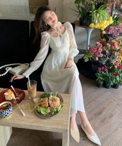 マキシ | ワンピース レディース 夏 40代 きれいめ 膝丈ワンピース 長袖 ワンピ フリル ロング丈ワンピ オシャレ 着痩せ 新作 カジュアル 上品 エレガント お出かけ