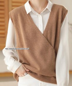 ベスト | ニットニット 2way 羽織り レディース セーター ジレ ノースリーブ 秋物 Vネック 羽織る エレガント トップス 20代 ライトアウター カワイイ