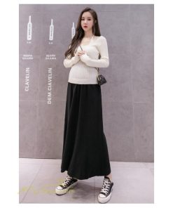 スカート | マタニティ秋 冬 フレア Aライン マタニティウェア 無地 ロング丈 ウエスト調整 カジュアル 産前 妊婦服 産後 ロングスカート