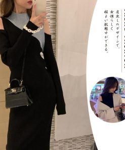 ワンピース | ニット肩出し 長袖レディース