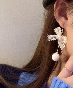 その他アクセサリー | リボンピアス レディース ポンポンピアス