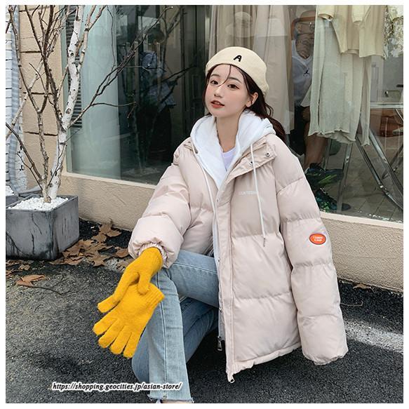 ダウンジャケット コート | フェイクレイヤードダウンジャケット 重ね着風ジャケット 中綿ジャケット アウター ダウン 防風 防寒 フード付き 秋冬コート ジップアップ レディース