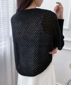 透かし編みトップス | ニットカーディガン レディース ショール