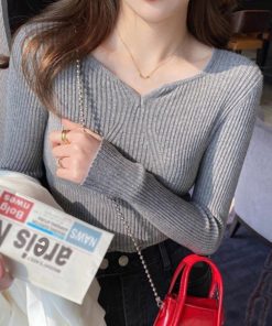 ニット・セーター | リブニットトップス レディース 大人秋服
