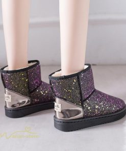 ショートブーツ | ムートンブーツ レディース ムートン 靴 秋冬 裏起毛 ボア ファー 暖かい 内ボア スノーブーツ カジュアル 防寒 雪靴 シューズ スノーシューズ