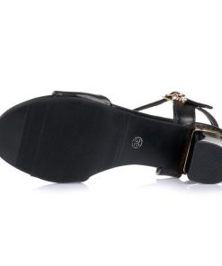 サンダル ミュール | サンダル チャンキーヒール ストラップ 太ヒール ストラップサンダル ミドルヒール 大きいサイズ 黒サンダル 白サンダル 無地 大人 22cm 26cm オフィス