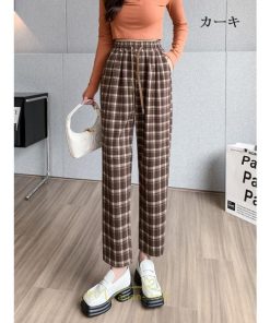 チノ・テーパード・ジョガー・スキニーパン | テーパードパンツ パンツ レディース ボトムス 美脚 楽ちん 体型カバー チェック柄 ハイウエスト お出掛け 20代 10代 細見え 高見え 送料無料 脚長 ロング