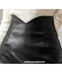 スカート | レディース タイトレザーボトムス ハイウエスト ひざ丈 秋冬 カジュアル お洒落 大人 可愛い 着痩せ 30代 40代 コーデ 50代 20代