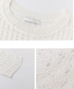 透かし編みトップス | 透かし編みニットレディースメッシュニット