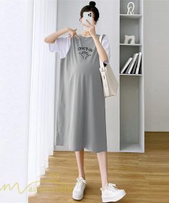 ワンピース | マタニティレディース 着痩せ 半袖 Aライン 大きいサイズ カジュアル 可愛い マタニティウェア 妊婦服 膝丈 産前産後 お出かけ 夏服