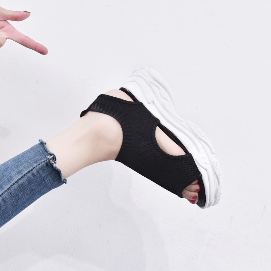 パンプス | 通気性 サンダル メッシュ 韓国風 歩きやすい 厚底 カジュアル レディース スポーツサンダル