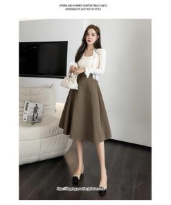 スカート | ロング秋 冬 レディース ボトムス ロング ゆったり Aライン秋 冬 春 キレイめ 着痩せ 2022新作 通勤 通学 細見え 高見え 40代 50代 20代 30代