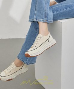 スニーカー | シューズ レディース 靴 レディース靴 帆布 カジュアルシューズ おしゃれ ズック靴 歩きやすい 厚底 春秋 美脚 厚底新作