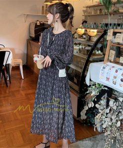 マキシ | ワンピース レディース 大人 ワンピ 花柄 夏秋 Vネック カジュアルワンピ 着やせ きれいめ ミモレ丈 カジュアル エレガント お出かけ 20代30代40代 通勤通学