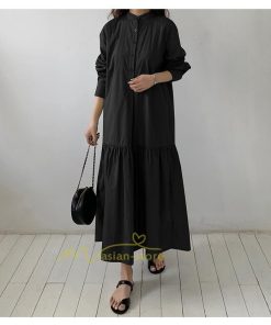 マキシ | シャツワンピース ワンピース 秋 春 レディース ロングワンピース 長袖 ロング丈 マキシ丈 体型カバー 無地 ゆったり 着痩せ 30代 40代 カジュアル 50代 夏物