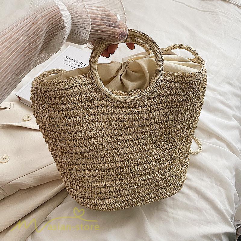 女性用バッグ | レディース バッグ かごバッグ ショルダーバッグ ストローバッグ 編み 小物 シンプル 軽量 大人 軽い 旅行 オシャレ 40代 可愛い 50代 30代