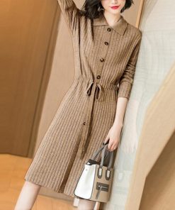 ワンピース | ニット無地 秋冬