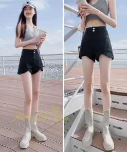 ショートパンツ | レディース デニム 短パン ジーンズ ボトムス 20代30代40代 カジュアル お出かけ 通勤通学 韓国風 ファッション 上品 着痩せ