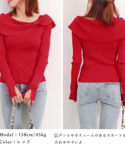 ニット・セーター | ビッグリボンニットトップスレディース秋冬