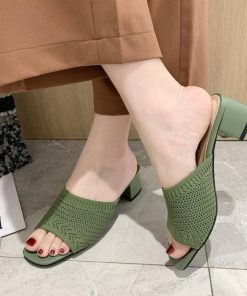 サンダル | ミュールチャンキーヒール 美脚