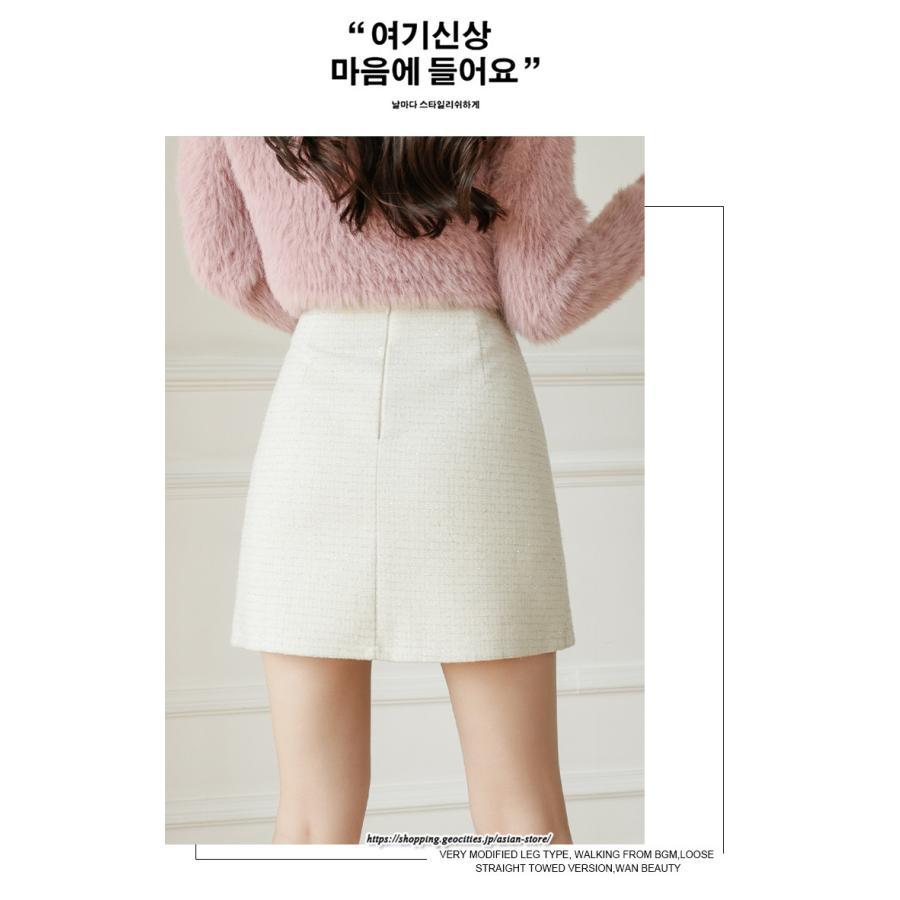 スカート | ミニレディース Aライン タイト ショート丈 キュロットラシャ 暖か カジュアル お出かけ 韓国風 2022秋冬 着回し 通勤 新作
