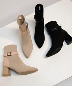 ショートブーツ | レディース太ヒールブーツ