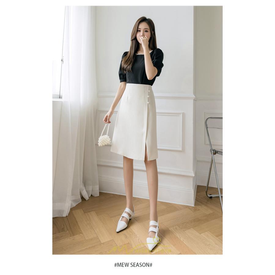 スカート | 膝丈 ひざ丈 Aラインスリット レディース 夏 おしゃれ 夏大人カジュアル 脚長 着痩せ ハイウエスト 上品 春夏秋冬 セクシー