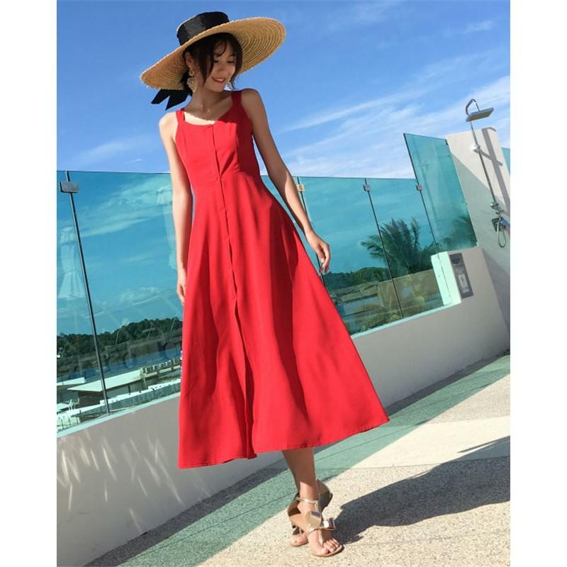 マキシ | ロングワンピース 2020春夏 キャミワンピ レディース マキシ丈ワンピ リゾートワンピース 背中見せ 海旅行 フレアワンピース セクシー XL 無地 L S M