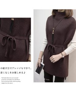 ニット・セーター | ノースリーブ ニットチュニック 韓国風