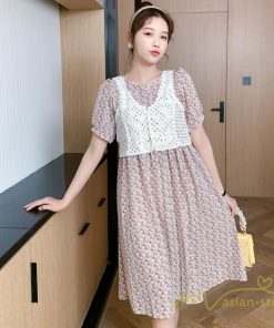 ワンピース | マタニティ 2点セット シフォン レディース マタニティウェア ママ服 妊婦服 産前 薄手 カジュアル 膝丈 産後 かわいい