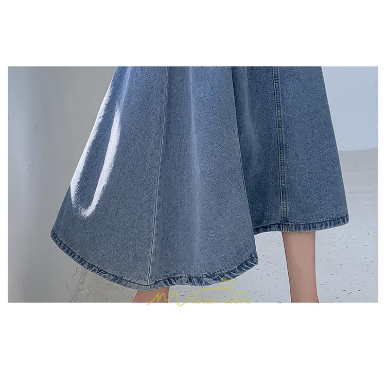 スカート | デニムロング レディース ロングボトムス フレア大きいサイズ 無地 シンプル 秋物 秋服 オシャレ キレイめ 秋冬