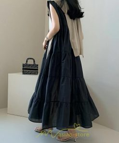 マキシ | 夏ワンピース ロングワンピース シフォンワンピース レディース ワンピ 体型カバー 50代 40代 30代 20代 可愛い 夏 春 大人 ノースリーブ 無地 涼しい