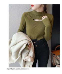 ニット・セーター | カットソー ニット レディース リブニット 長袖 秋冬 春 トップス スリム ストレッチ インナー 無地 通学通勤 着痩せ 長袖カットソー 長袖ニット プルオーバー