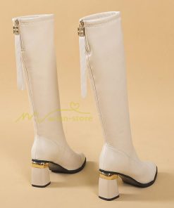 ロングブーツ | ブーツ ヒール カジュアル レディース 靴 シューズ お出かけ 秋冬 ロング丈ブーツ ジョッキーブーツ 春秋冬 美脚 黒靴 太ヒール 大人