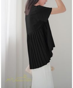 tシャツ・カットソー | Tシャツ レディース 春 夏 秋 Tシャツ 半袖 ブラウス かわいい プリーツTシャツ 無地 半袖 ゆったり 20代 きれいめ 40代 カットソー シンプル 韓国風 30代